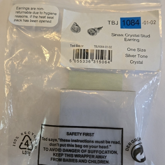 Ted Baker Silver Sinaa Earrings - Picture 3 of 4